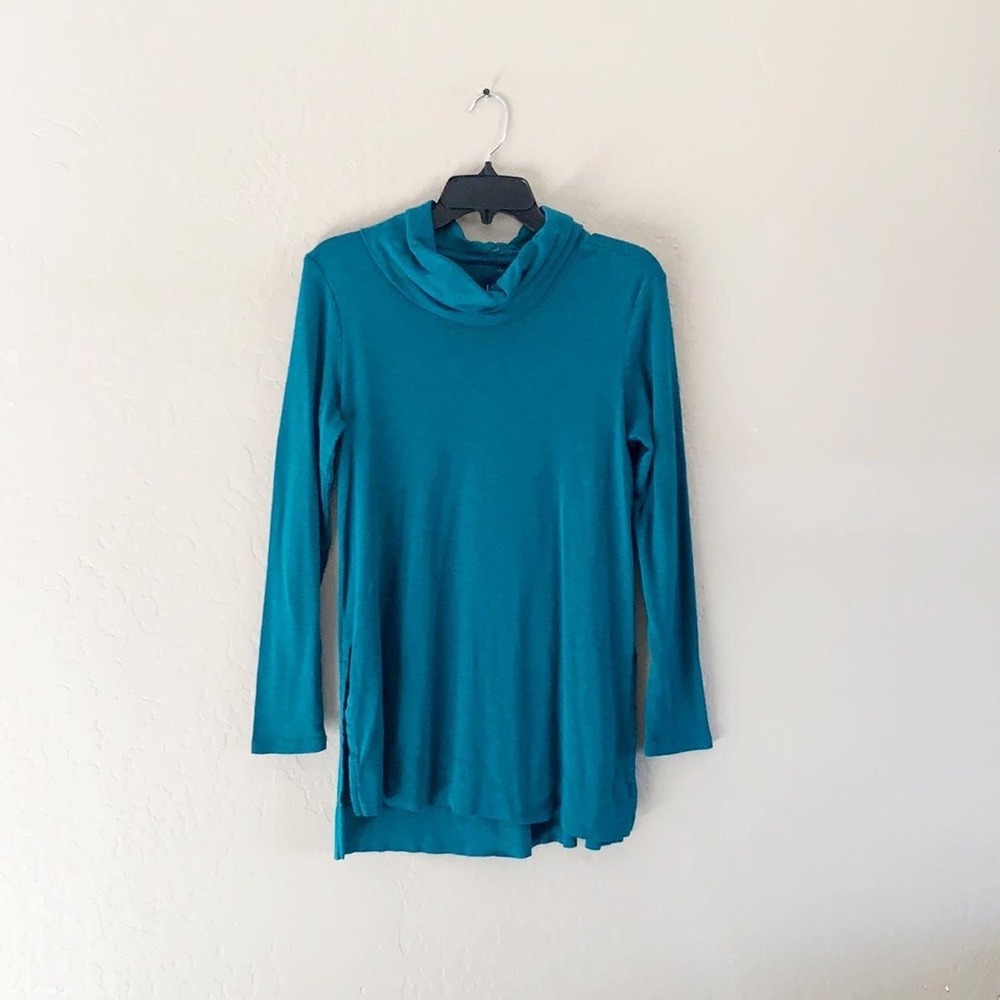 J.Jill Cowl‎ Neck Teal Pima Cotton Top